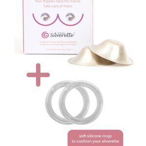 NEW Silverette Silver Nursing Cups together with Ofeel Silicone Rings